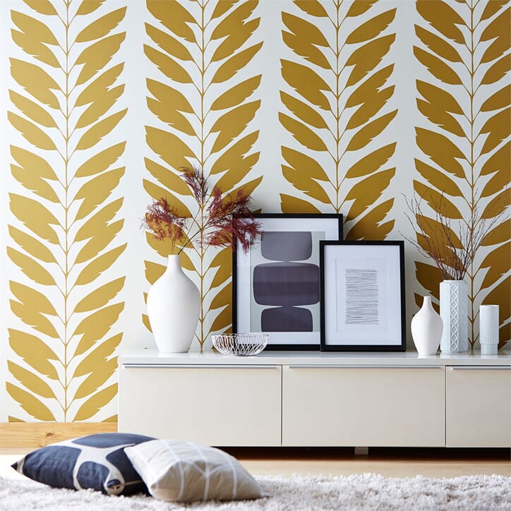 HLOH111308 Scion-Lohko-Wallpaper-Malra-wallpaper-leaf-botanical-wallpaper-gold-cream-stripe-wallpaper.jpg